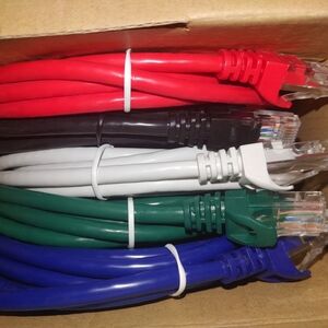 BNIB Cat6 Snagless Ethernet Cable 5-Pack 7ft